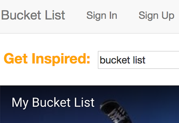 Bucket List Application
